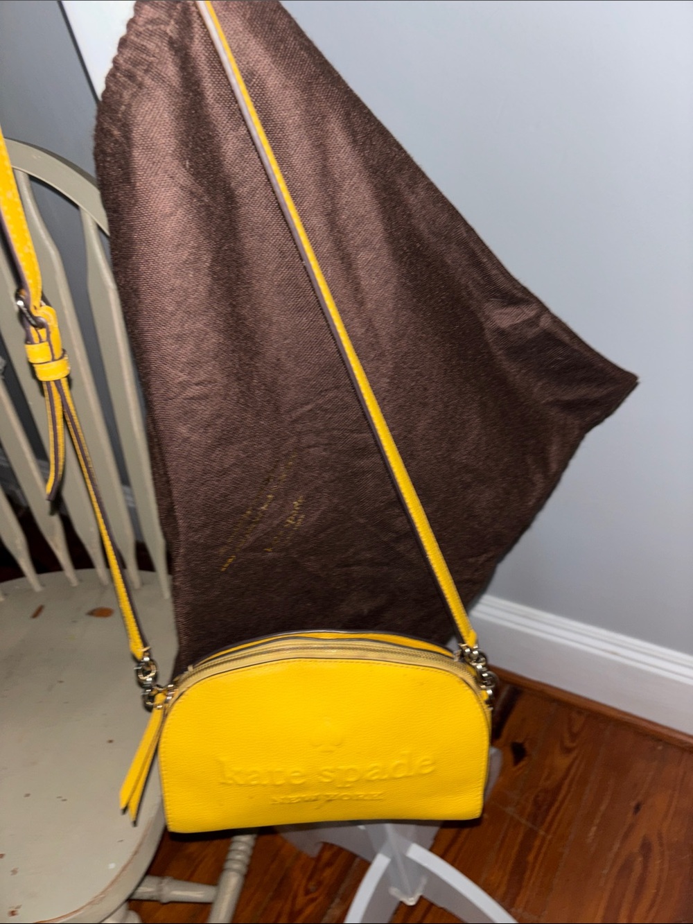 kate spade Yellow Leather Dome Crossbody Bag